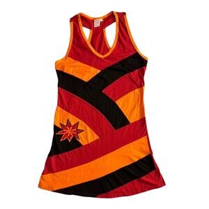 Aller Simplement Girls Size L/XL Red Tank Dress with Flower